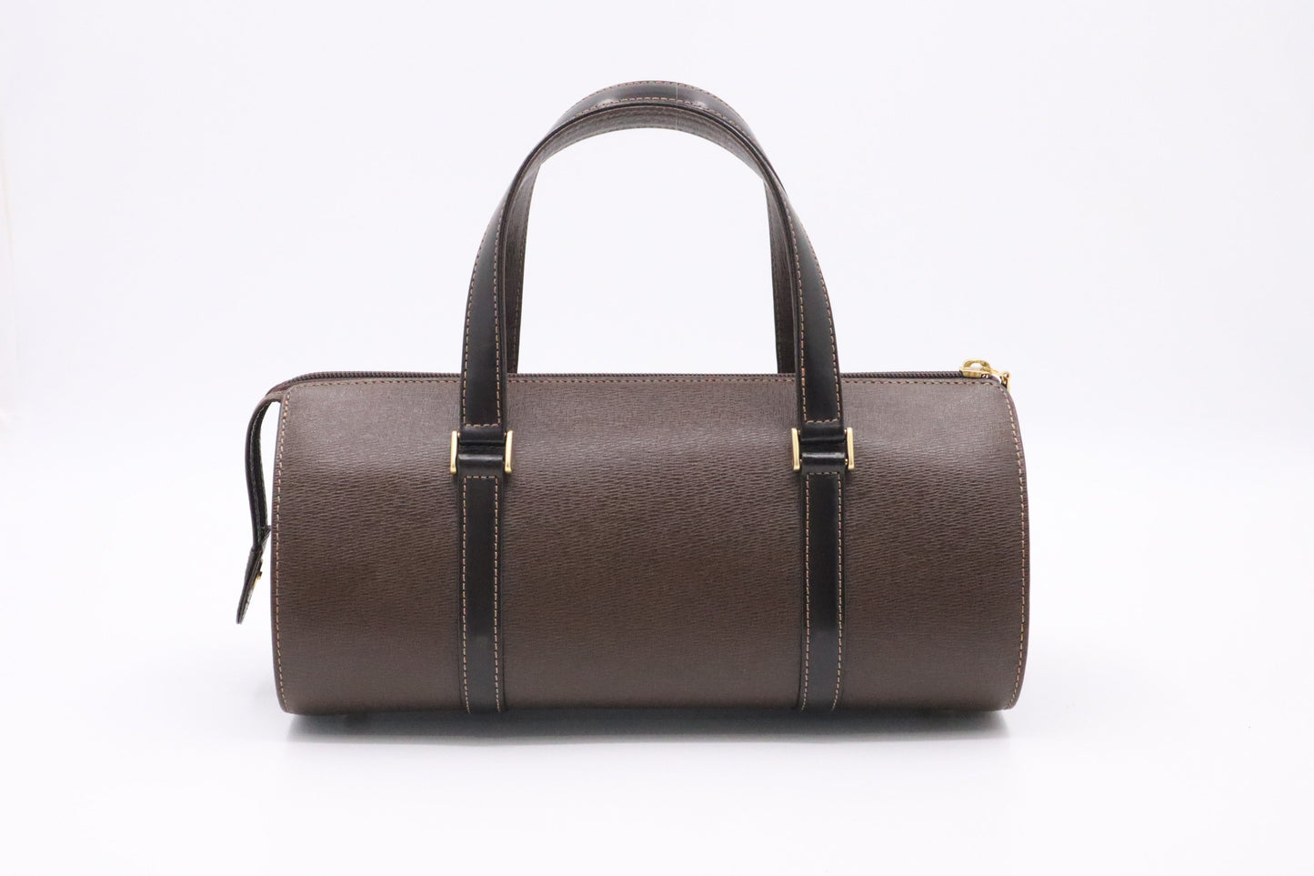 Burberry Barrel Bag In Leather Brown Travel Bag