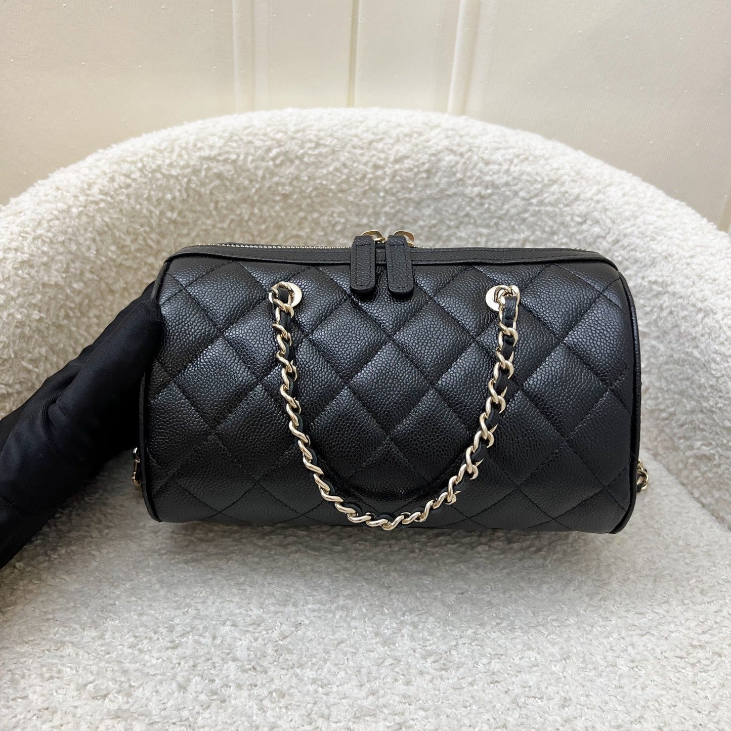 Chanel [Brand New - Local Set - 2025] Bowling in Black Caviar and LGHW (Model: ) Accessory