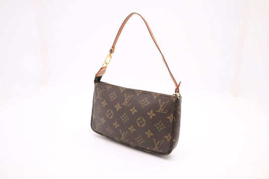 Louis Vuitton Pochette Accessoires Monogram Canvas Clutch Bag Canvas 4