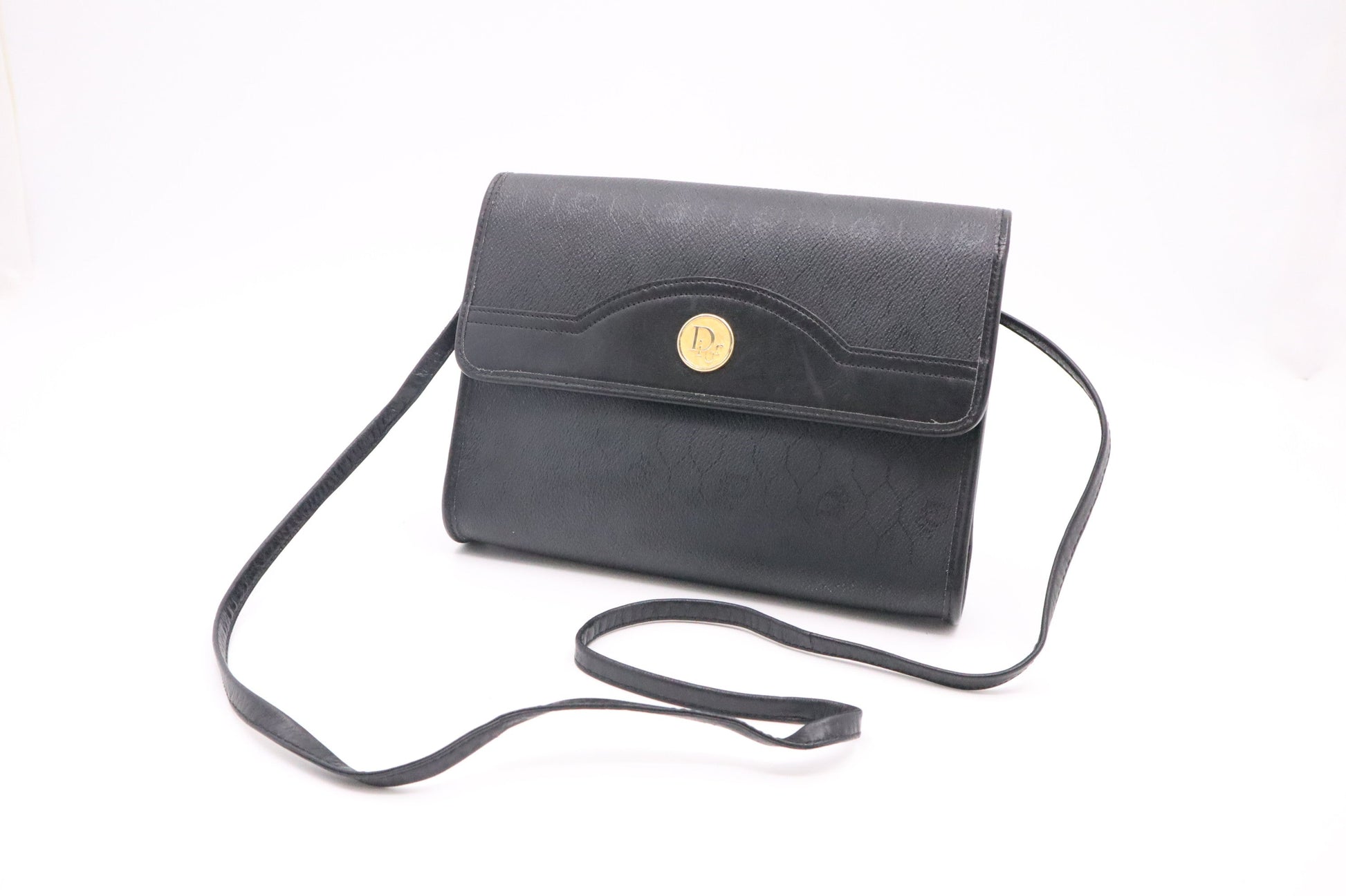 Dior Crossbody Bag In Honeycomb Canvas Black