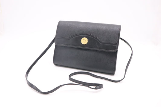 Dior Crossbody Bag In Honeycomb Canvas Black
