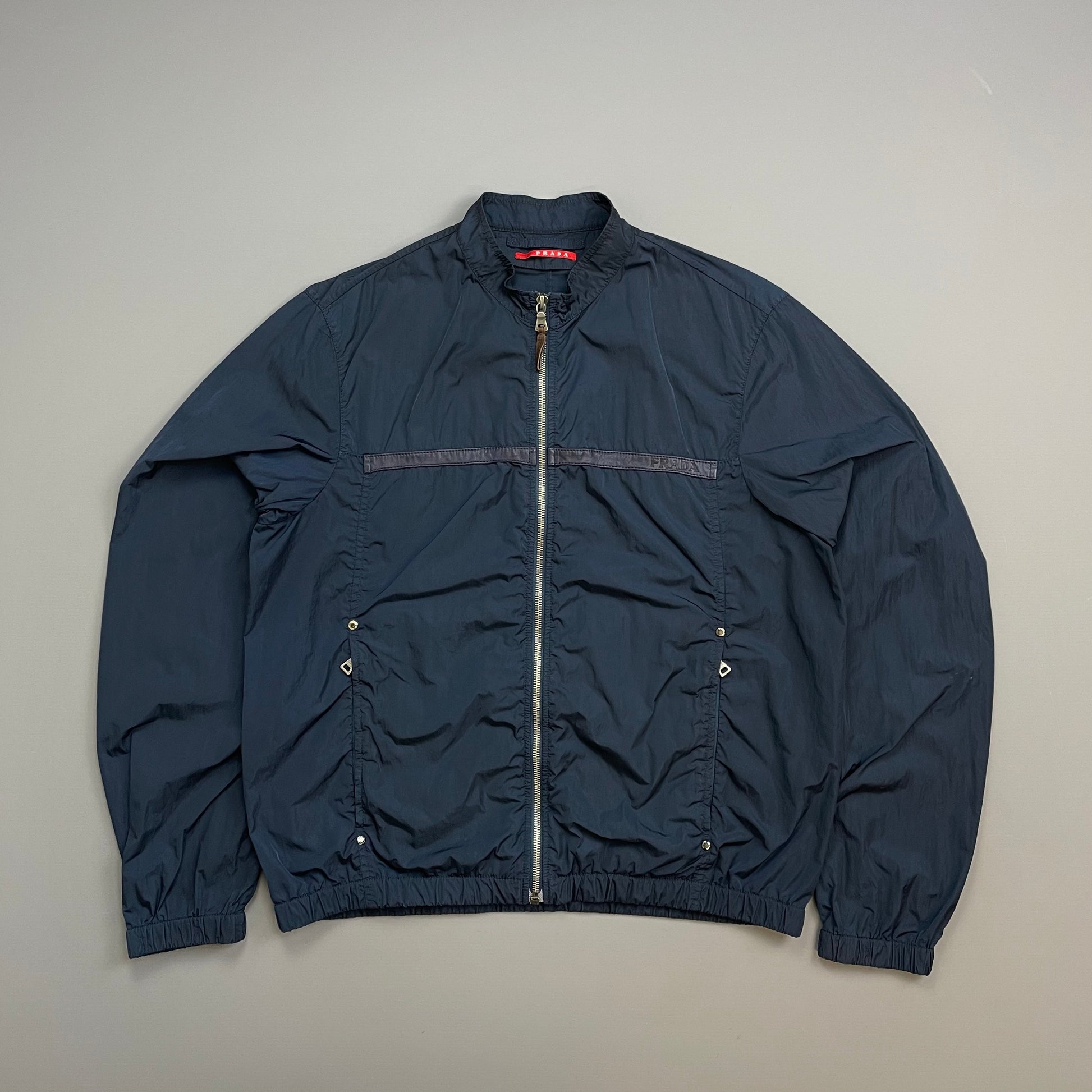 Prada Handbag Sport 00s Linea Rossa Lightweight Racing Biker Nylon Navy