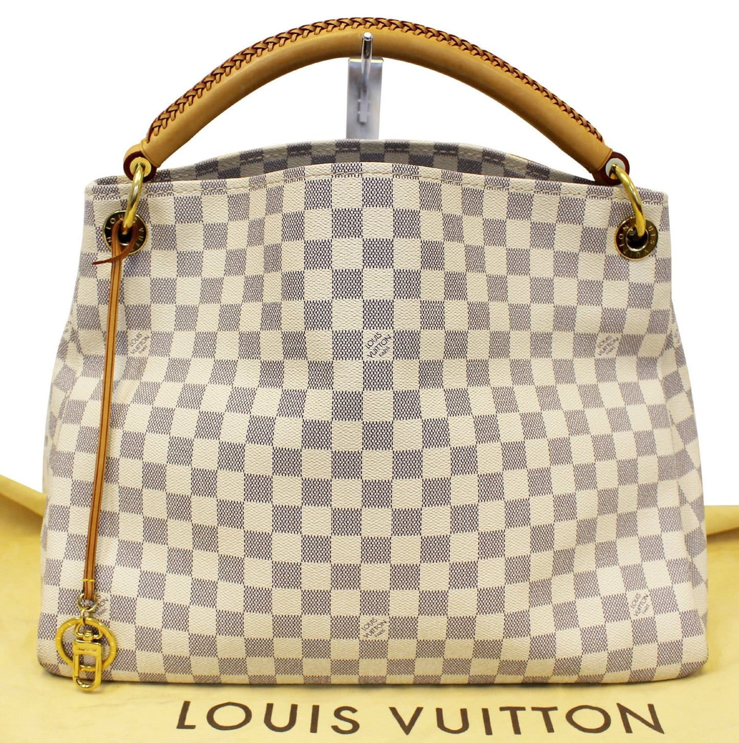 Louis Damier Azur Artsy Mm Shoulder Tote Shoulder Bag