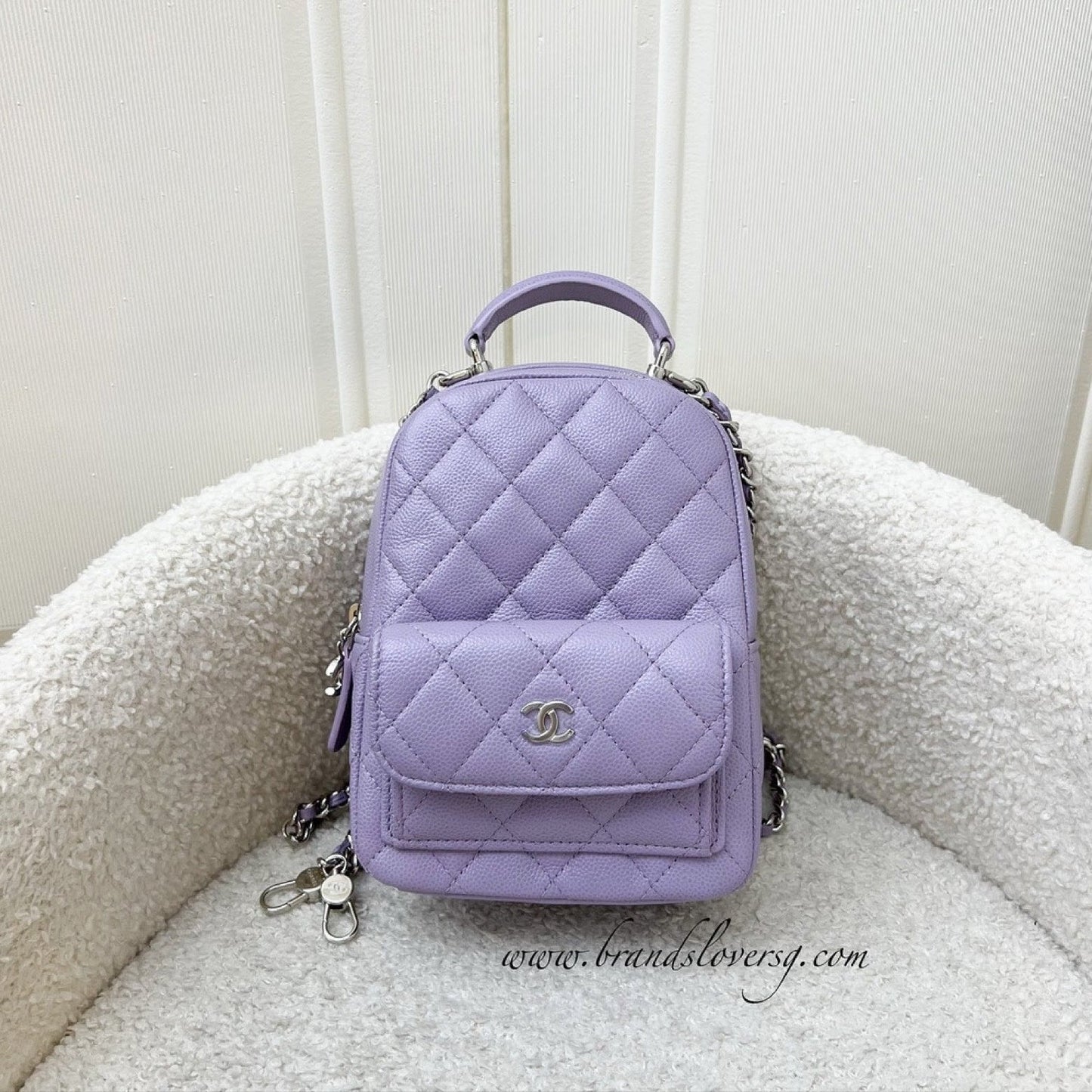 Chanel Mini Backpack in Lilac Caviar and SHW