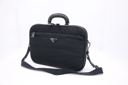 Prada Business Bag In Canvas Nylon Travel Bag
