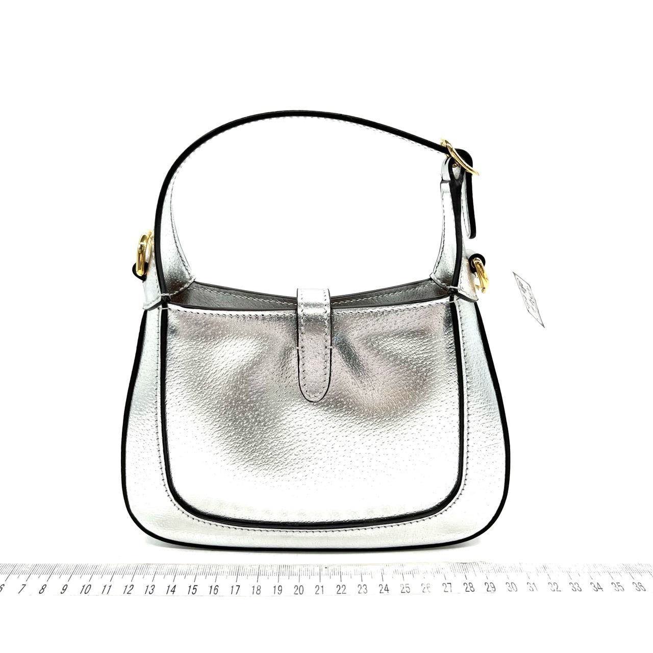 Gucci Jackie LamÃ© Strap Leather Silver Mini Chain Mini Bag