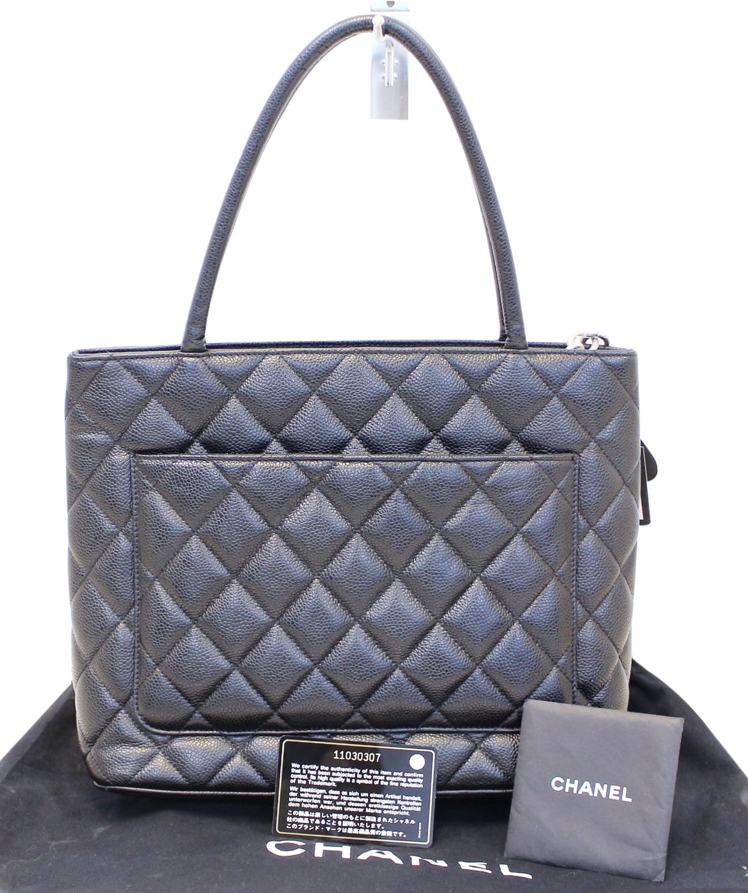Chanel Caviar Medallion Tote Bag Leather Quilted