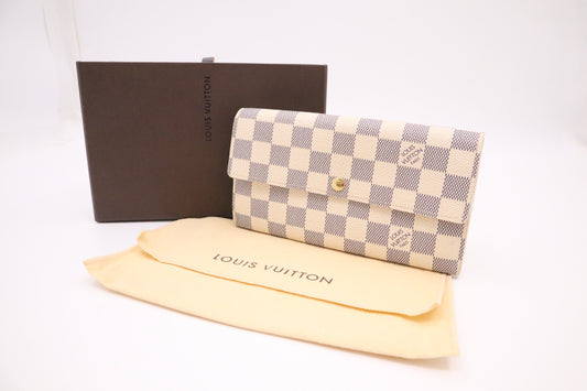 Louis Vuitton Sarah Azur Canvas Damier Wallet Case