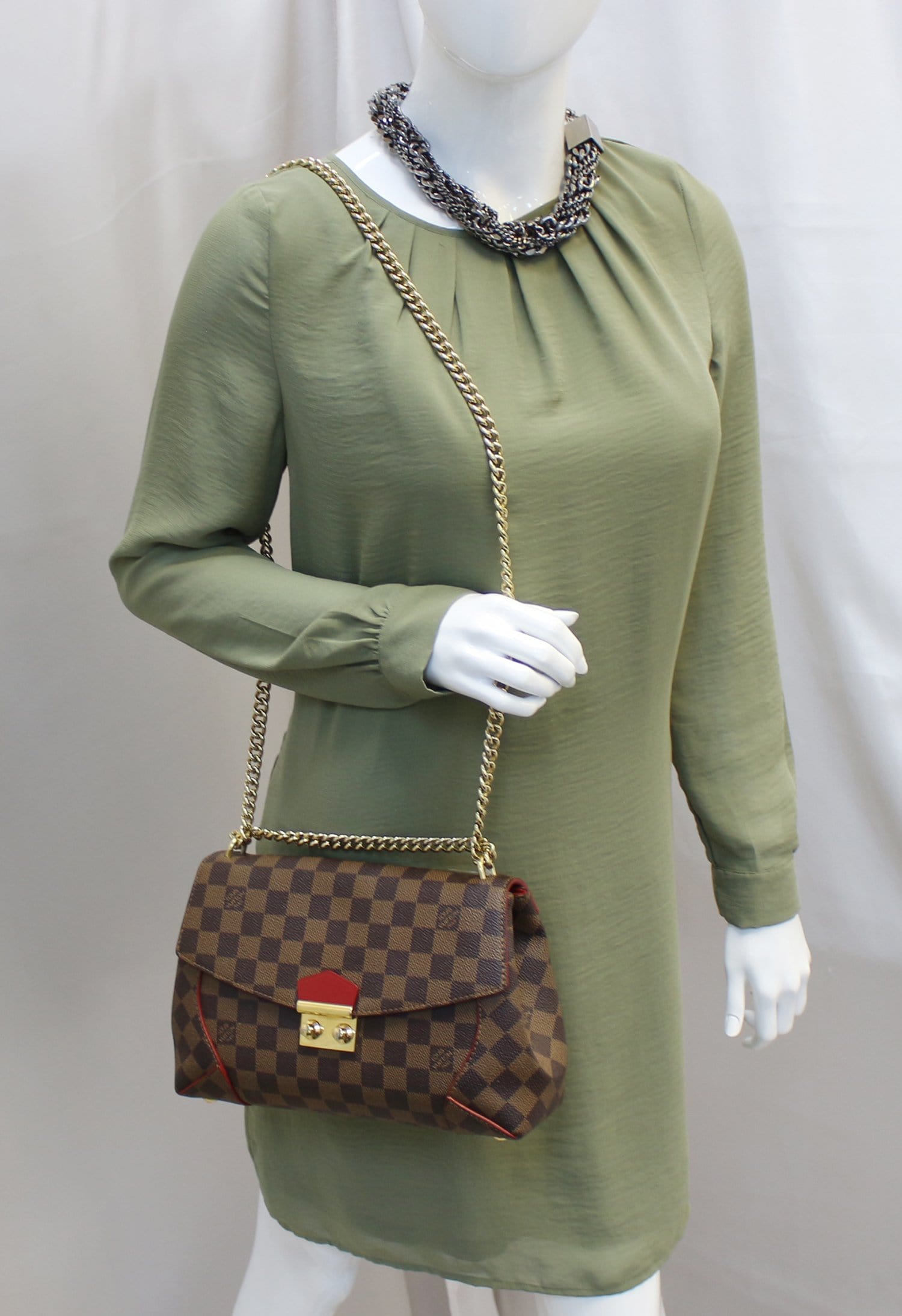 Louis Caïssa Clutch Damier Ebene Shoulder Bag Crossbody Bag