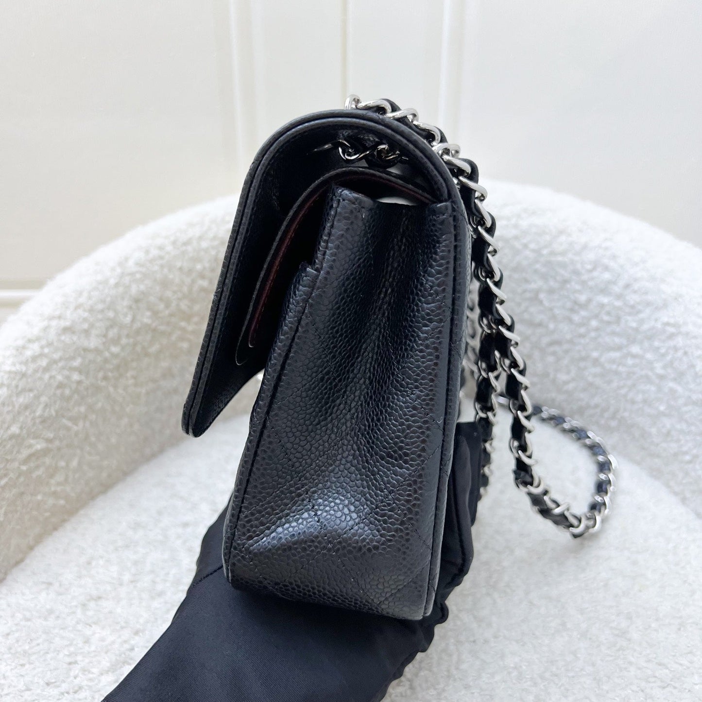 Medium Classic Flap CF in Black Caviar and SHW (Model: ) Accessory Classic