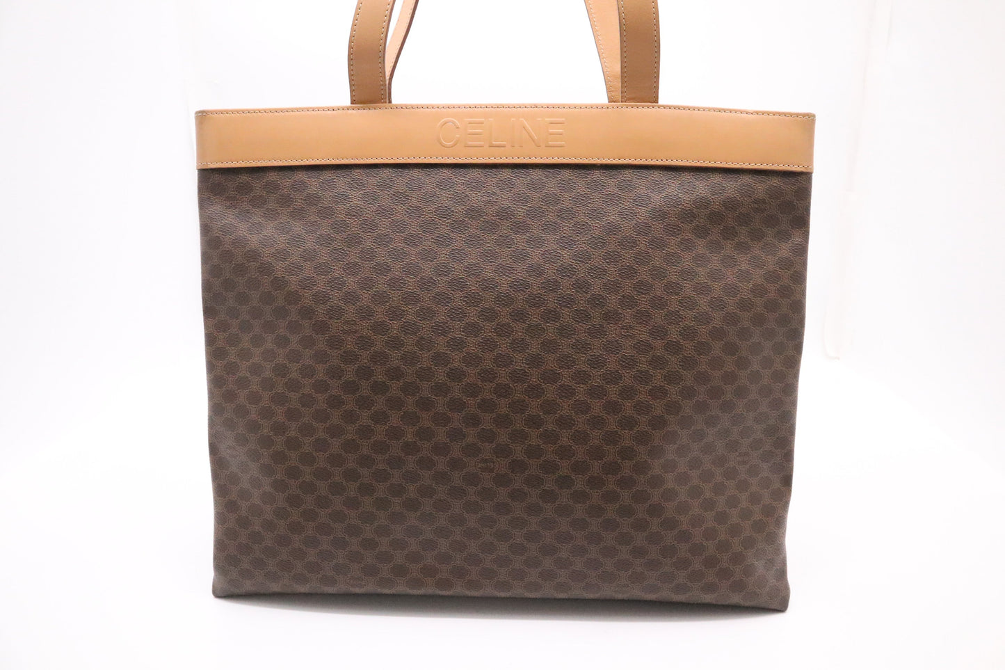 Celine Tote In Macadam Handbag Canvas Brown Tote Bag Canvas Handbag