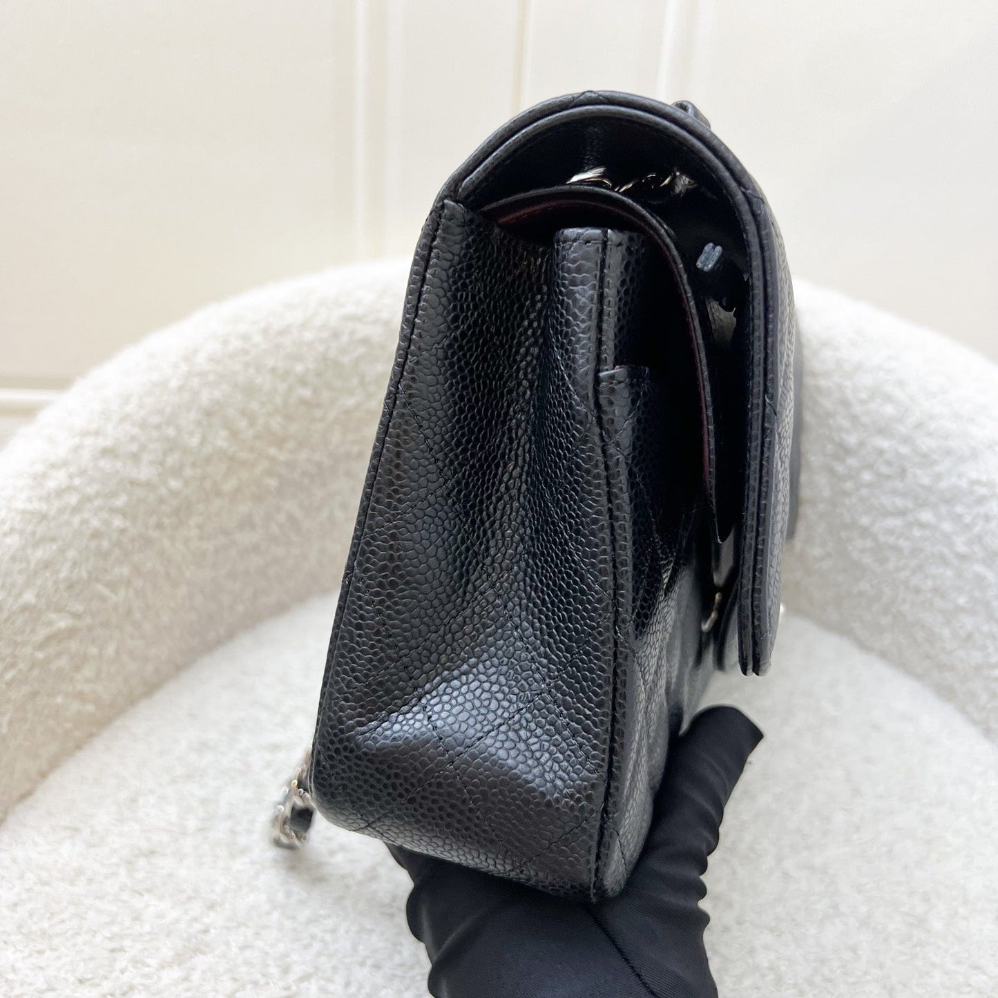 Medium Classic Flap CF in Black Caviar and SHW (Model: ) Accessory Classic