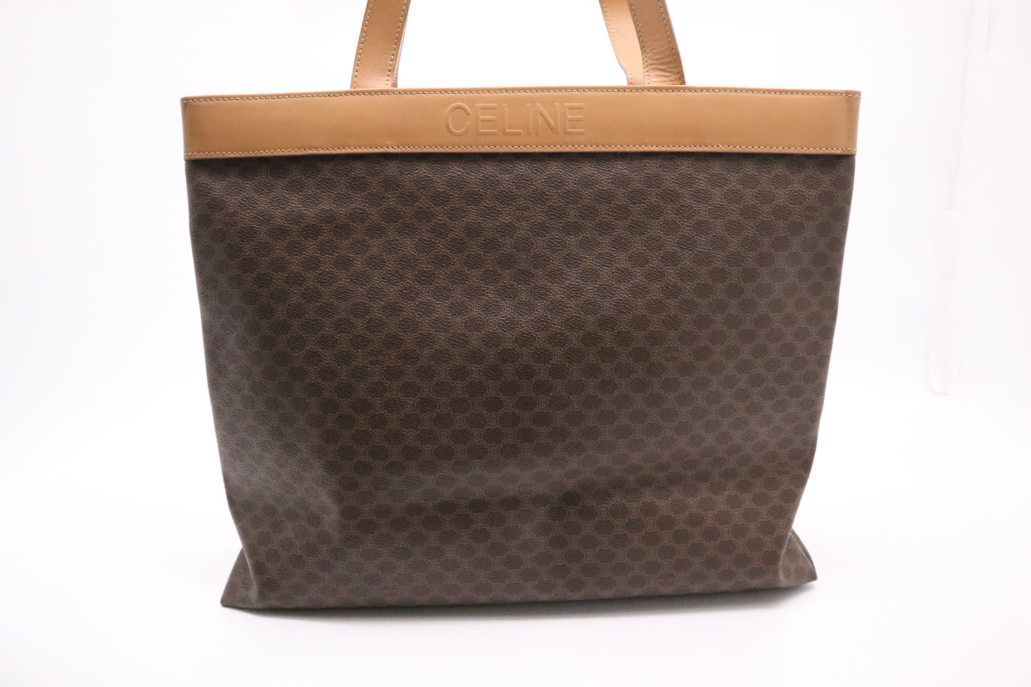 Celine Tote In Macadam Handbag Canvas Brown Tote Bag Canvas Handbag