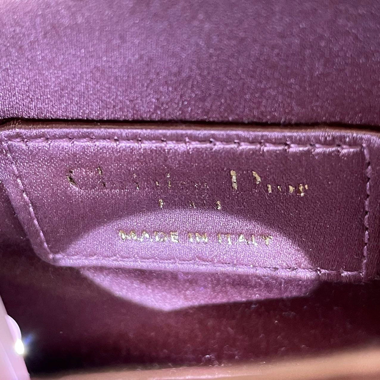 Dior Saddle Silk Rose With Crystal Buckle Handbag Satin Pink Travel Bag