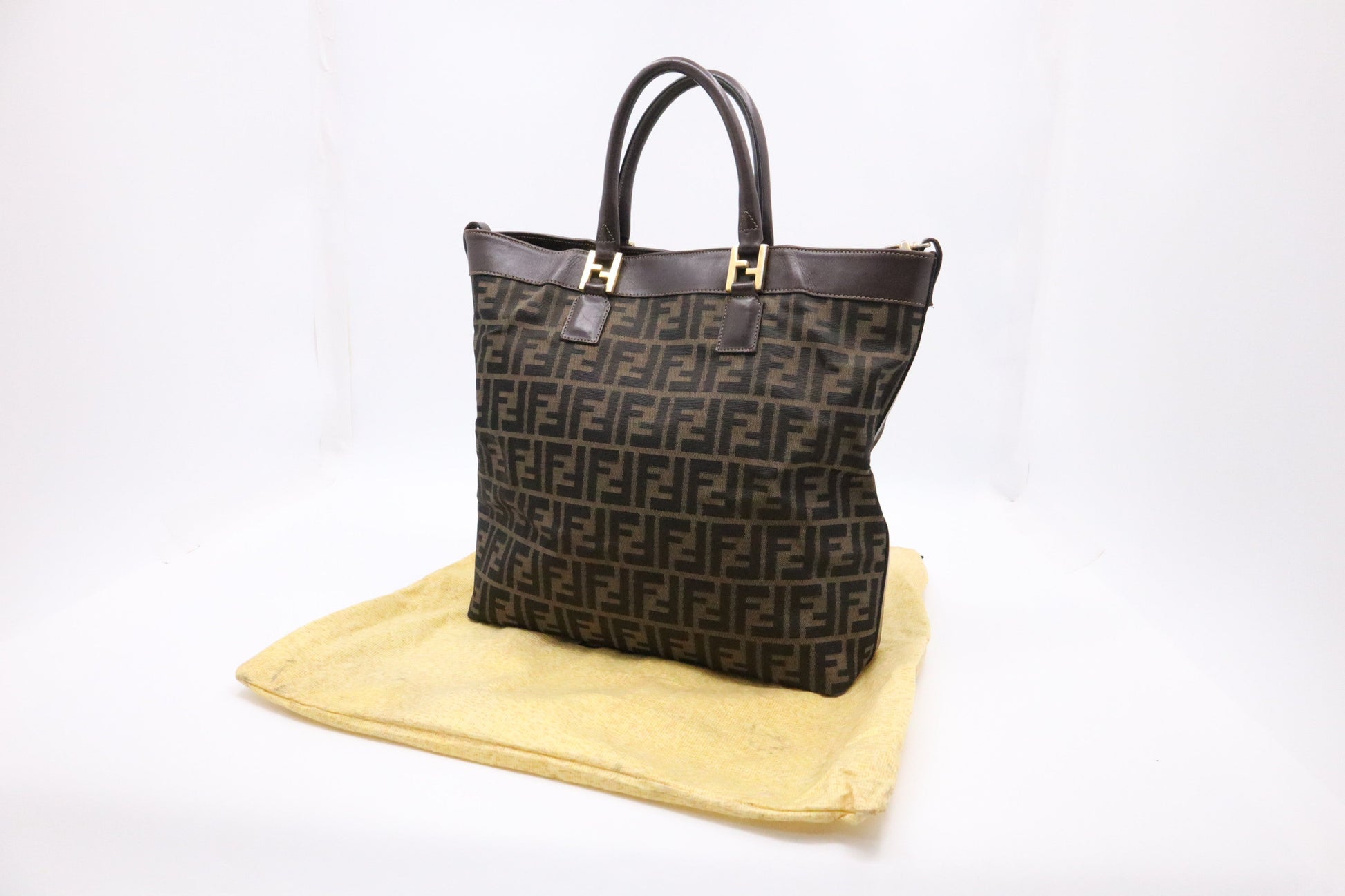 Fendi Tote In Zucca Canvas Tote Bag