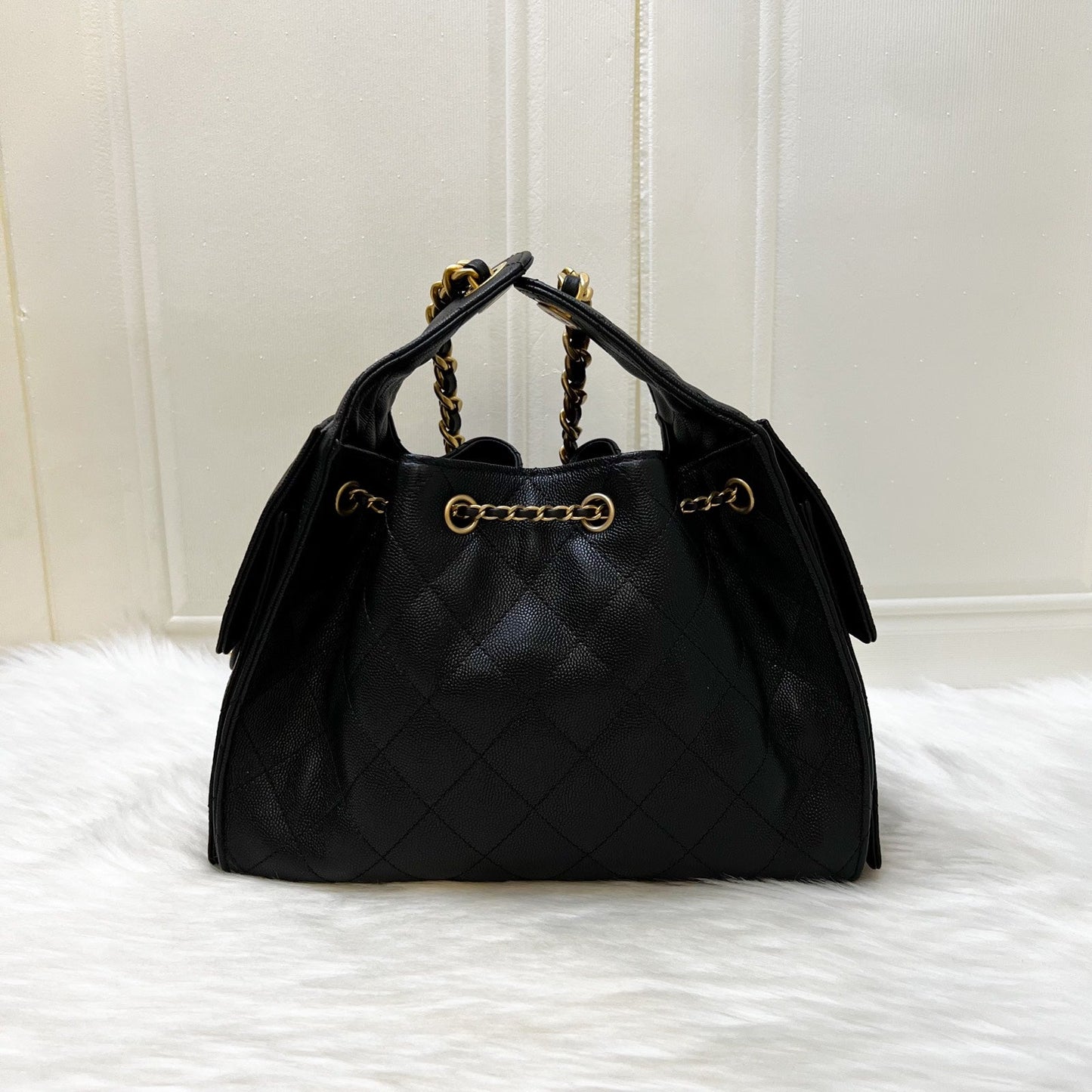 Chanel 25 Small Hobo Bag in Black Caviar and AGHW (Model: )