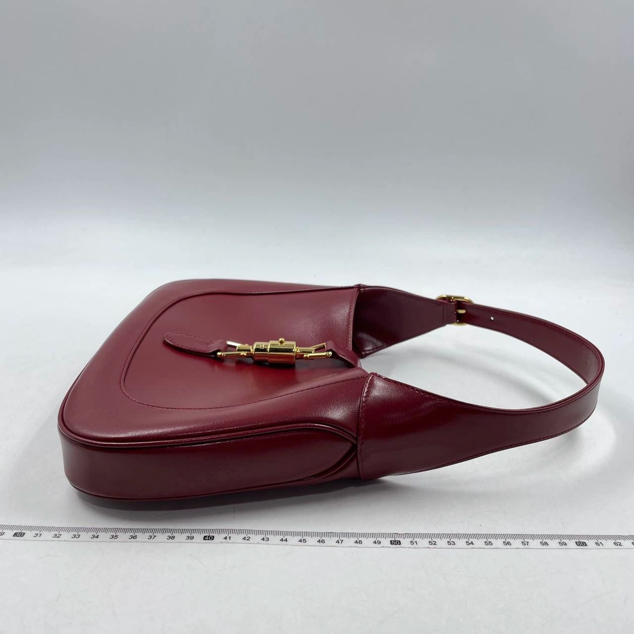 Gucci Jackie Bag With Adjustable Strap Leather Red Travel Bag