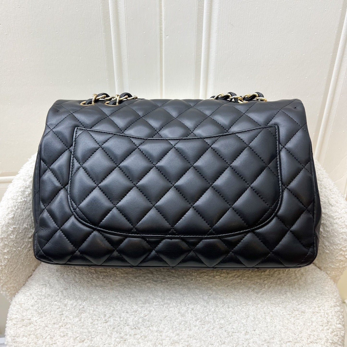 Chanel Jumbo Classic Flap SF in Black Lambskin and GHW Accessory
