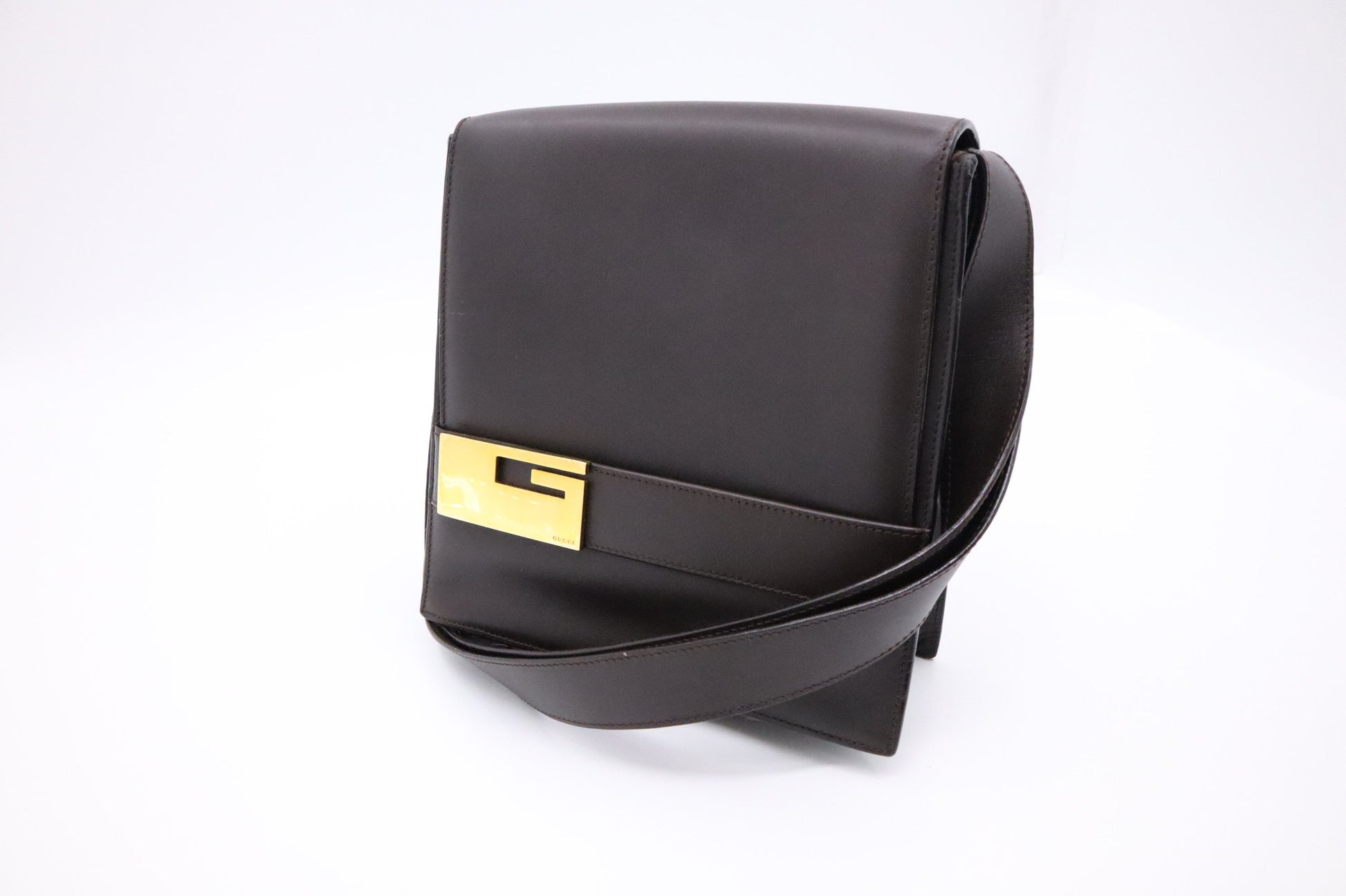 Gucci Brown Leather Shoulder Bag