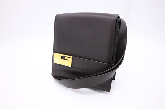 Gucci Brown Leather Shoulder Bag