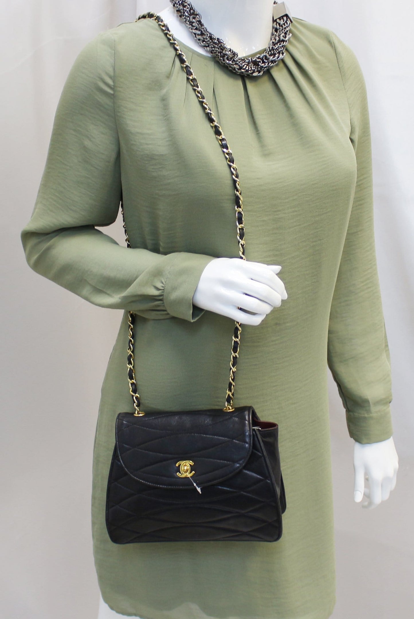 Chanel Rare Wave GHW CC Flap Lambskin Travel Bag