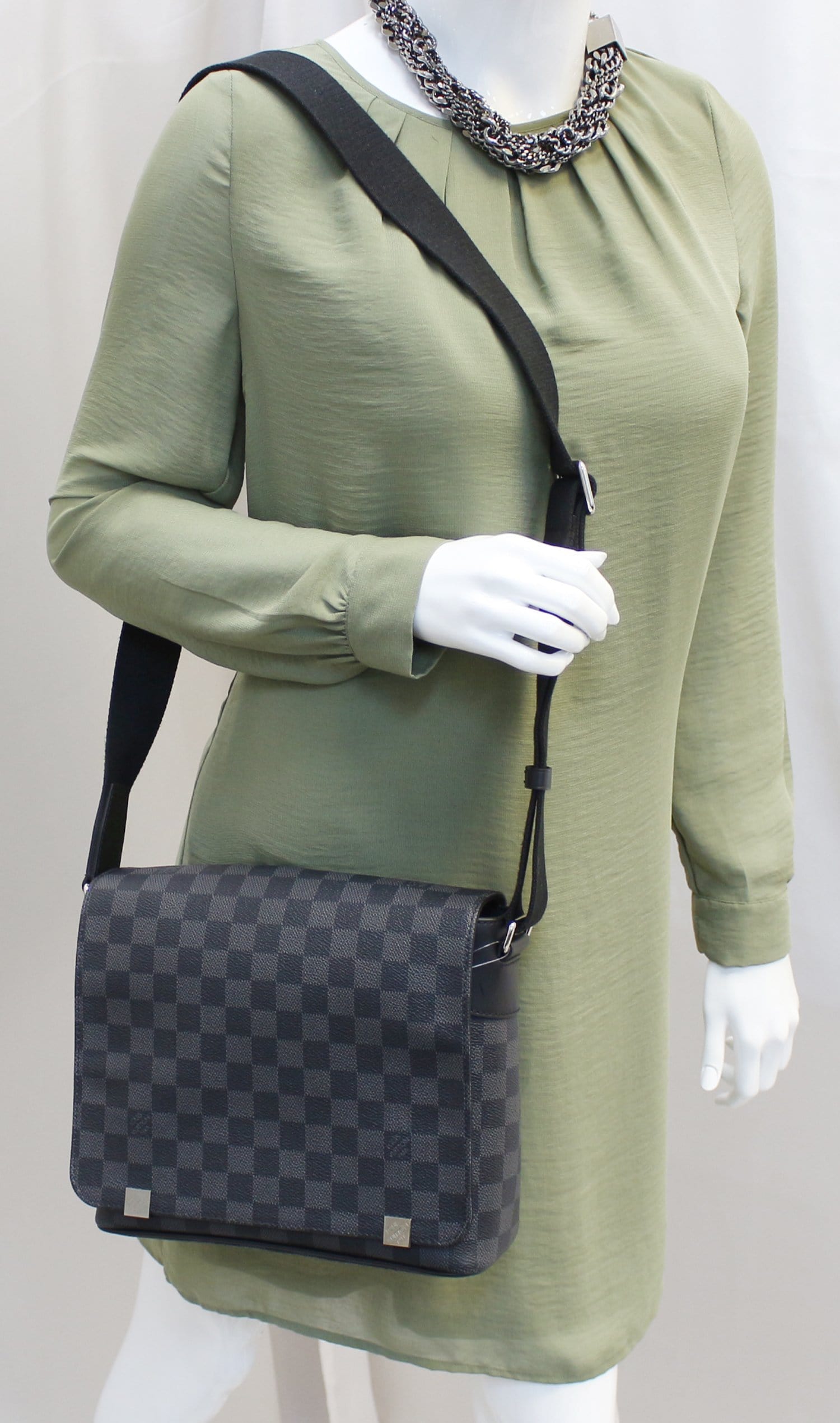 Louis Damier Graphite District Pm Crossbody Bag