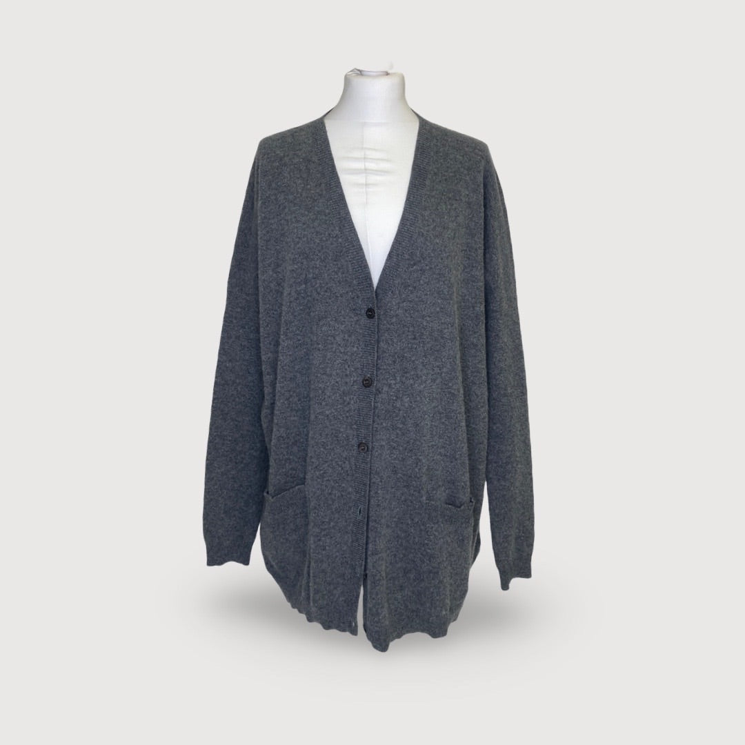 Prada Handbag Grey Cardigan, 10 Gray