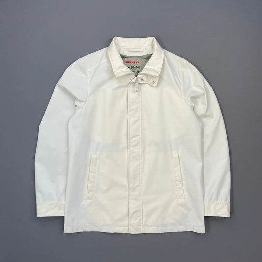 Prada Handbag Sport -Through Windbreaker Mac Jacket White Zip