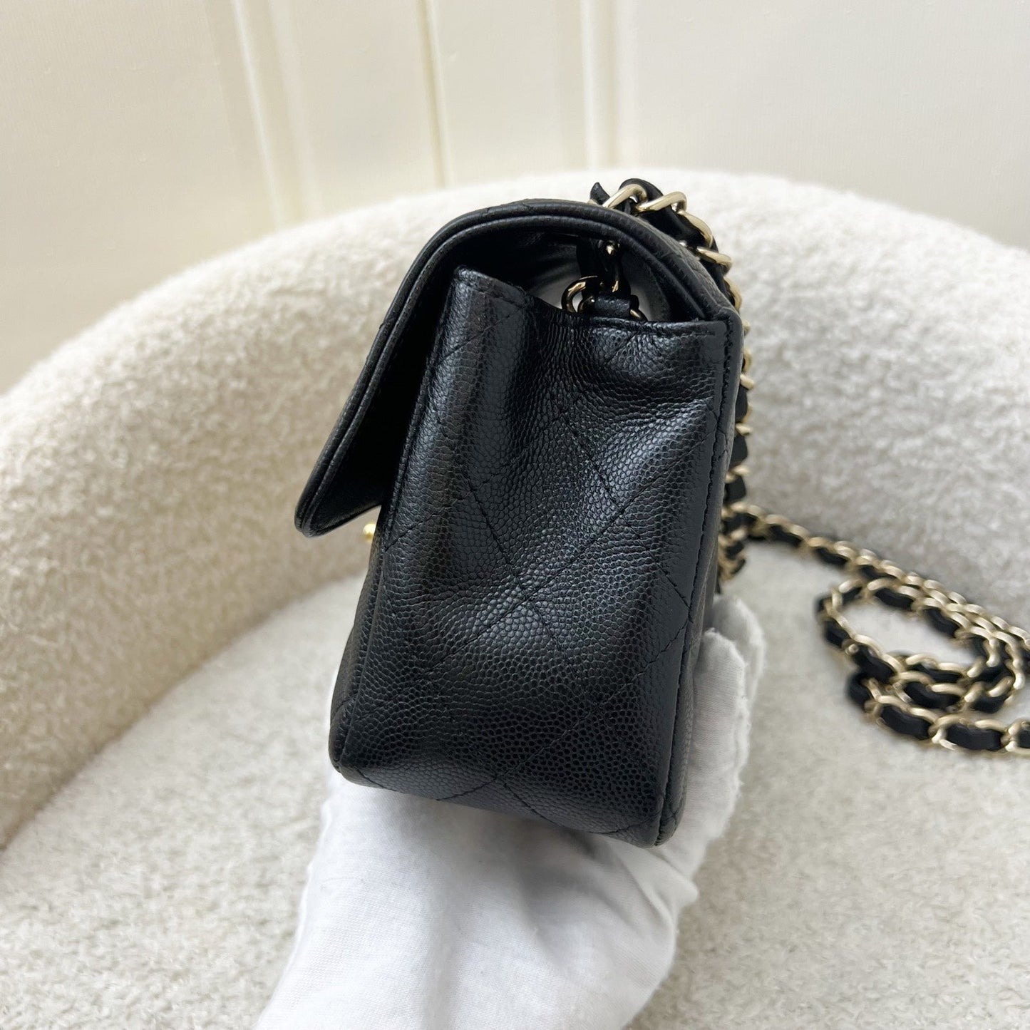 Chanel [Rare!] Classic Mini Rectangular Flap in Black Caviar and GHW Accessory