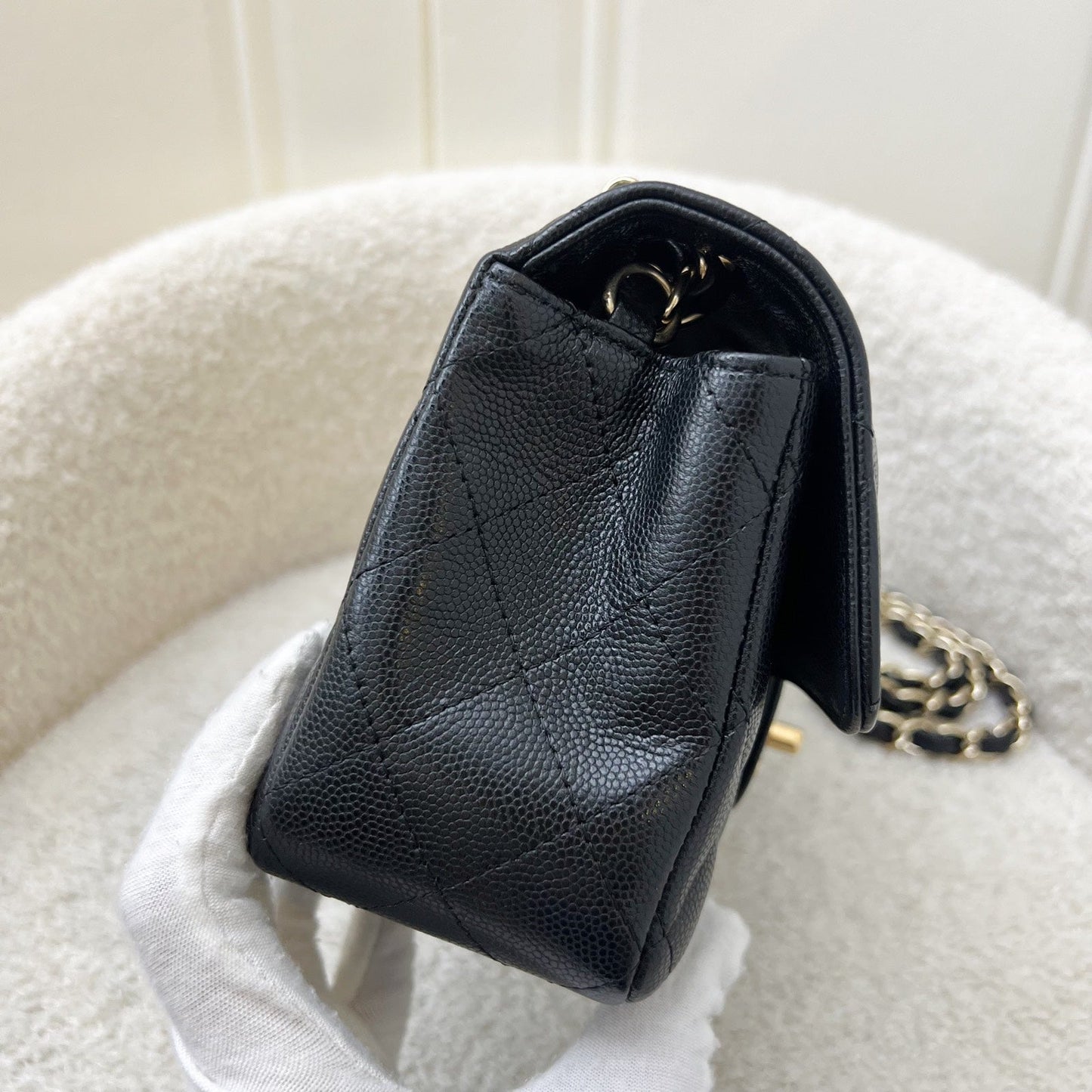 Chanel [Rare!] Classic Mini Rectangular Flap in Black Caviar and GHW Accessory