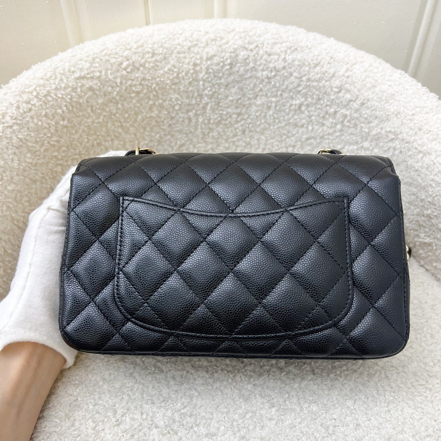 Chanel [Rare!] Classic Mini Rectangular Flap in Black Caviar and GHW Accessory