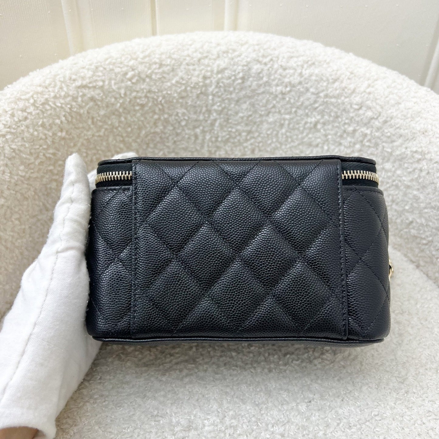 Chanel Crystals Logo Vanity in Black Caviar and LGHW