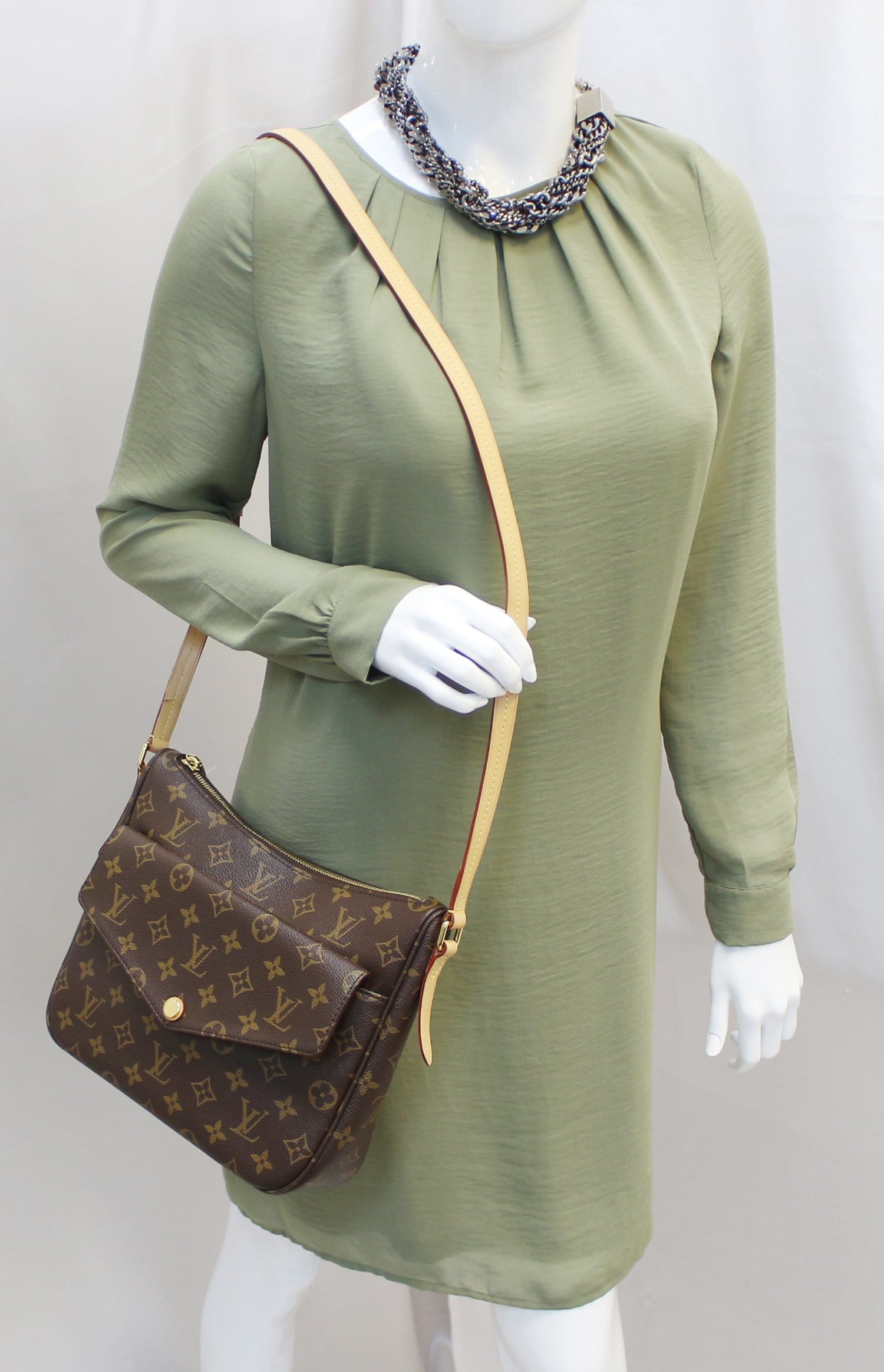 Louis Mabillon Shoulder Crossbody Bag Canvas Monogram