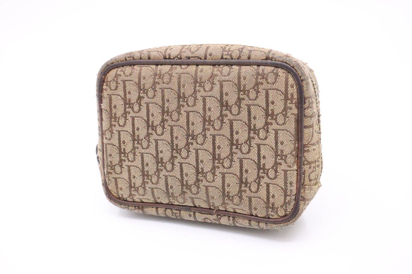 Dior Pouch In Oblique Handbag Canvas Brown Travel Bag