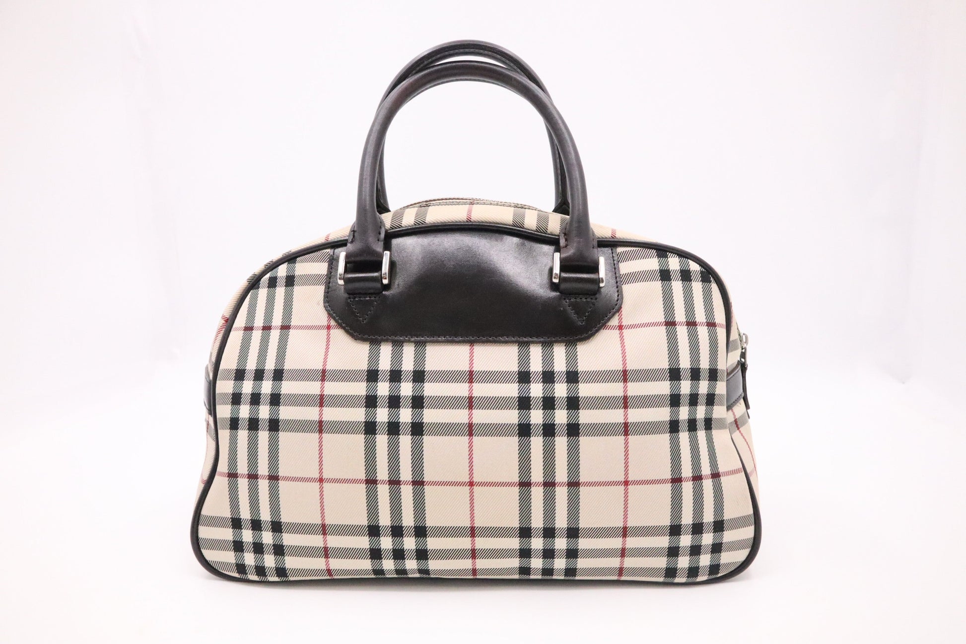 Burberry Boston Bag In Nova Check Canvas Travel Bag
