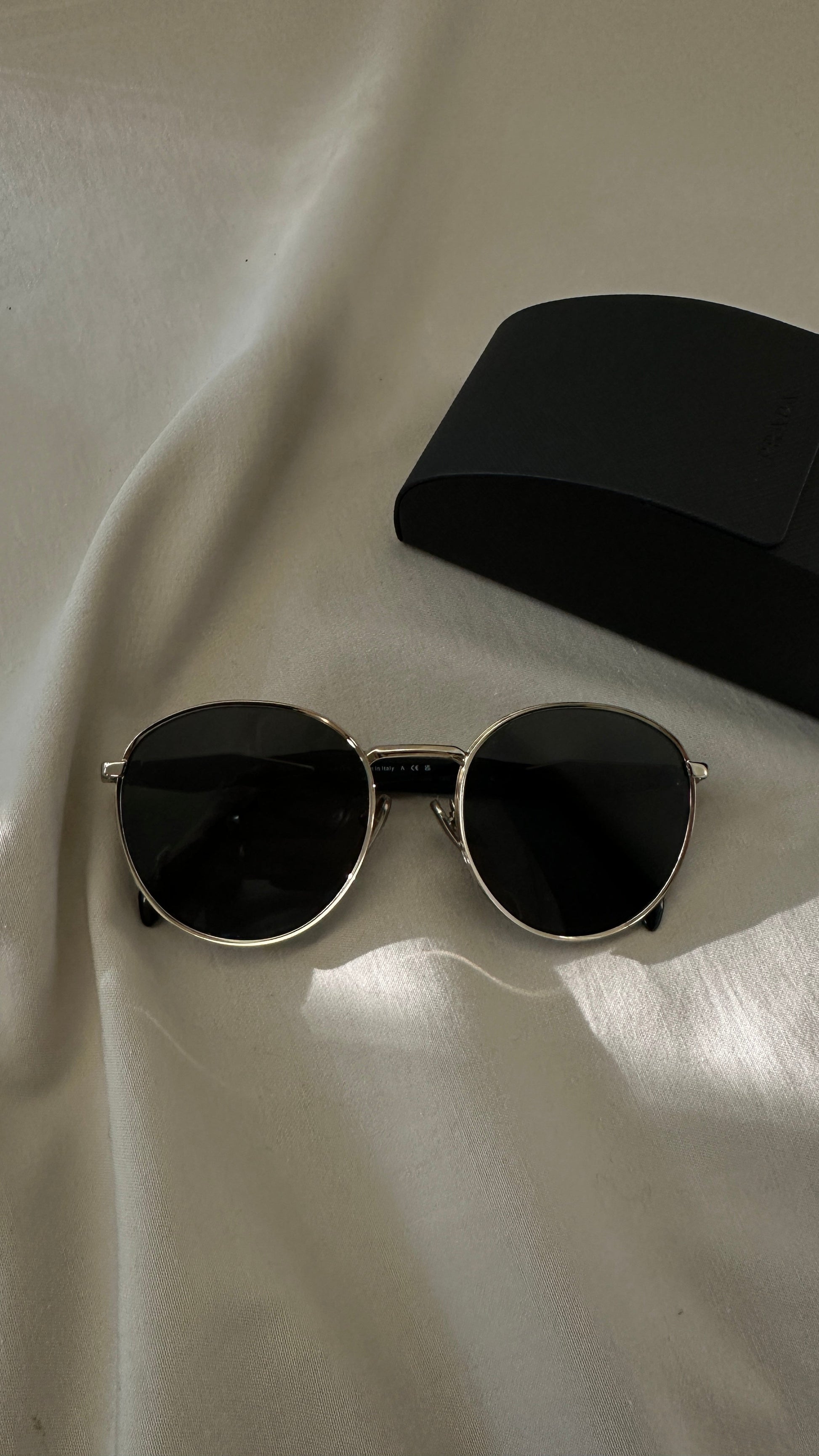 Prada Sunglasses Gold Logo