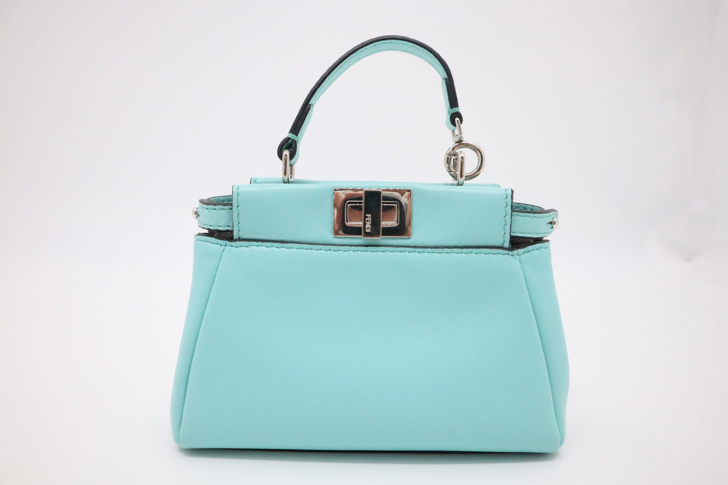 Fendi Peakaboo In Turquoise Handbag Leather Mini Travel Bag
