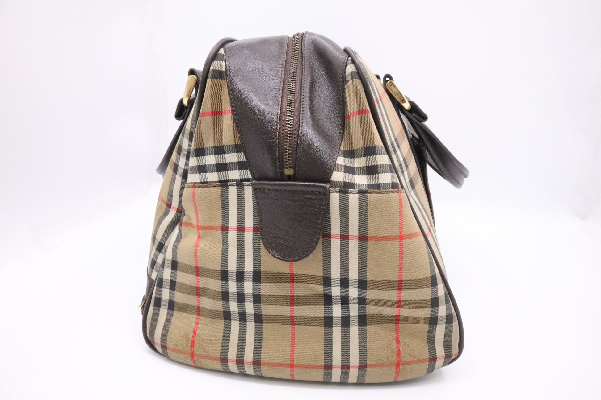 Burberry Haymarket Check Travel Bag In Nova Check Canvas