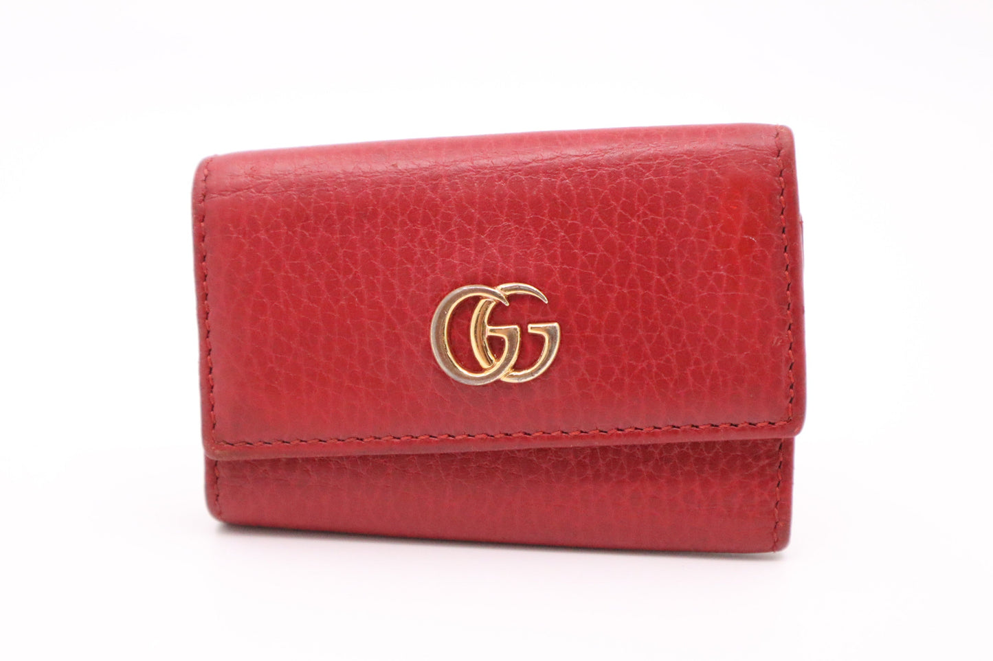Gucci 6 Key Case Leather Red Handbag