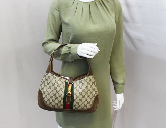 Gucci Jackie Hobo Canvas Monogram Travel Bag