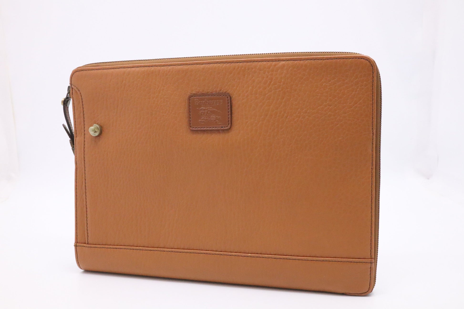 Burberry Clutch In Leather Brown Clutch Bag