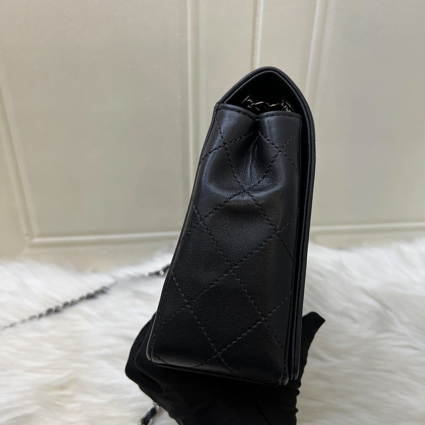 Chanel Large Mademoiselle Flap in Black Calfskin and SHW Accessory
