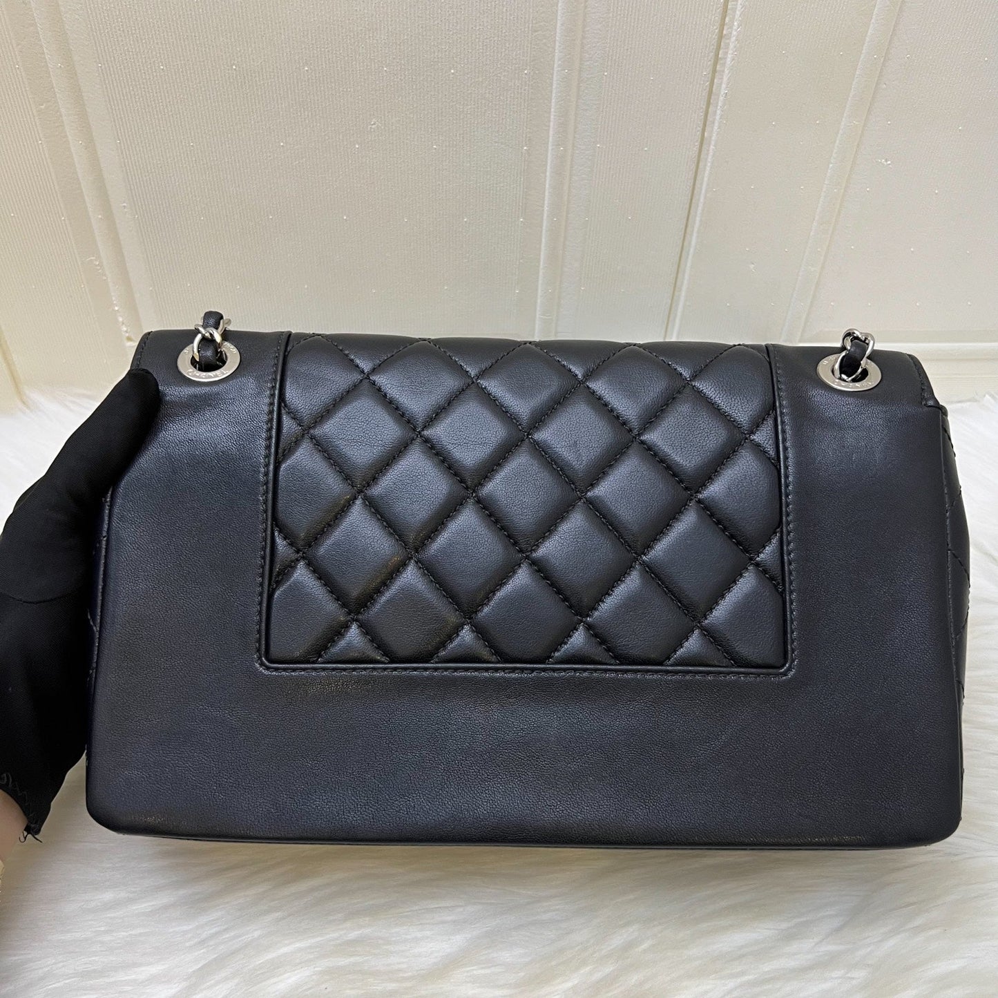 Chanel Large Mademoiselle Flap in Black Calfskin and SHW Accessory