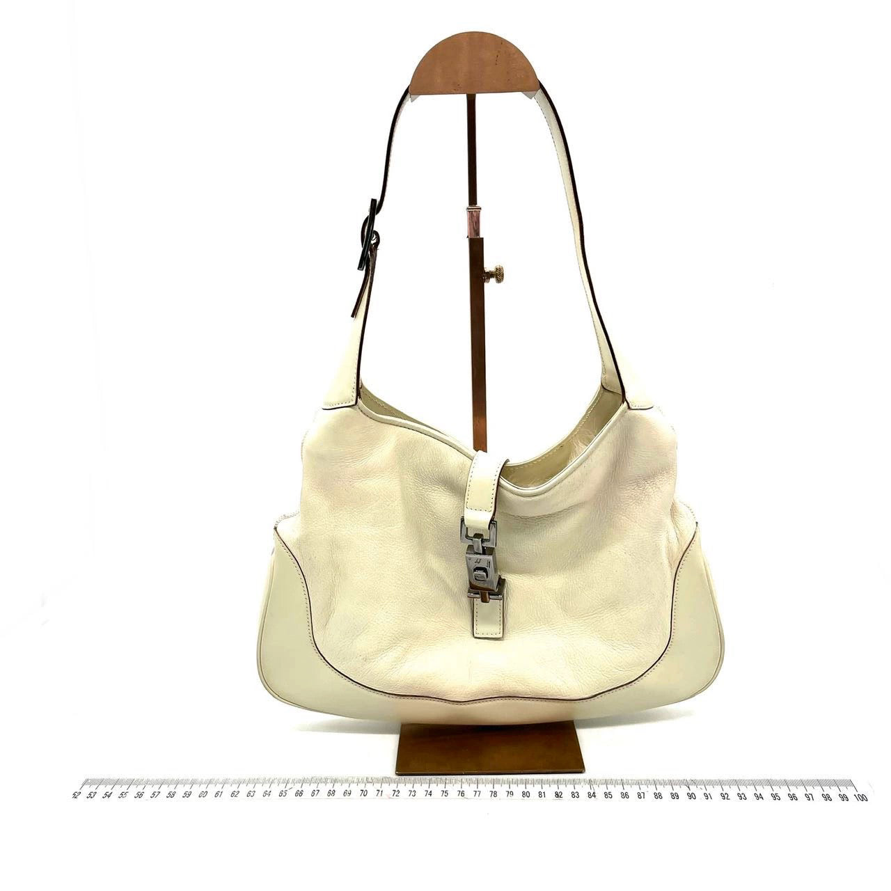 Gucci Jackie Soft Fur Leather White Medium Handbag