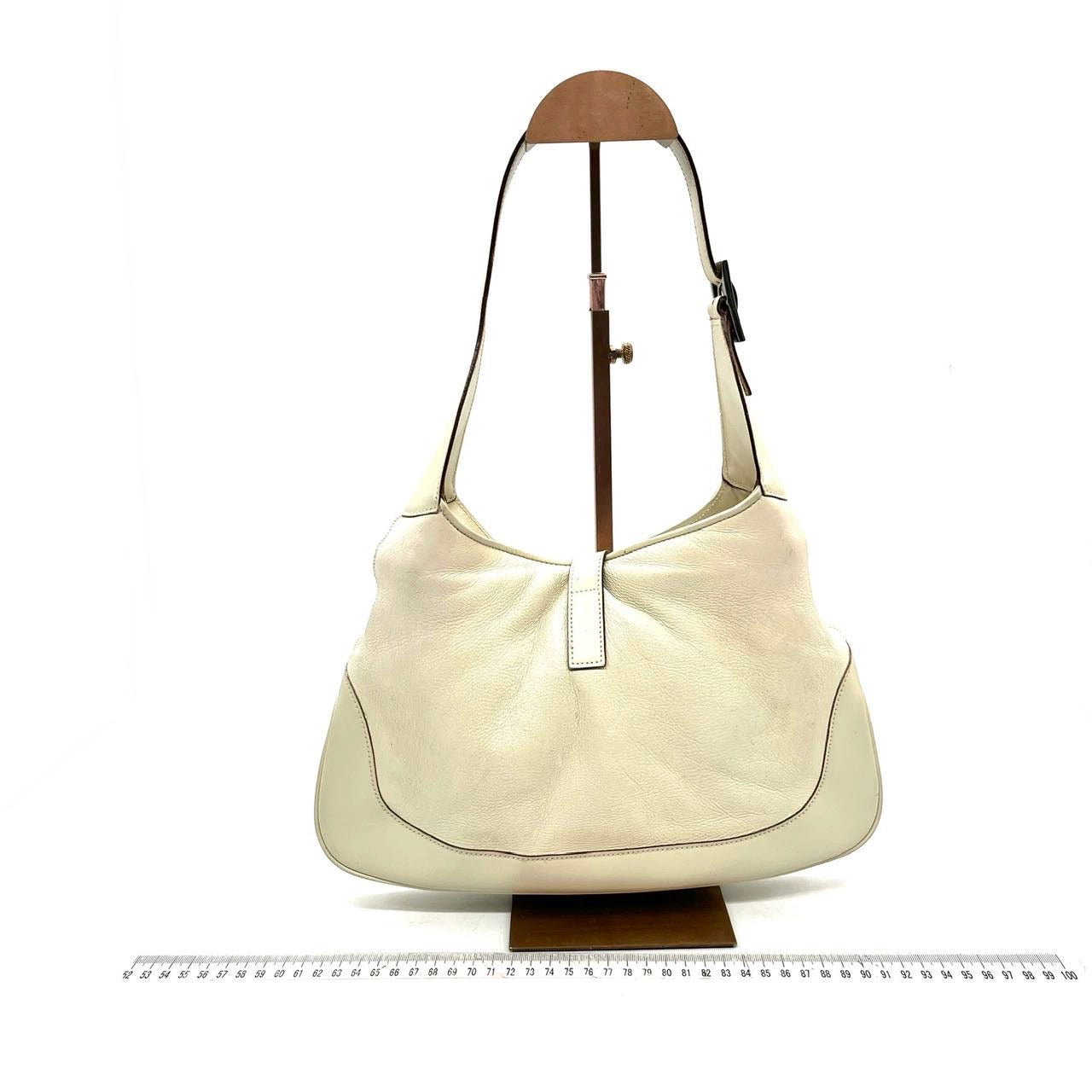 Gucci Jackie Soft Fur Leather White Medium Handbag