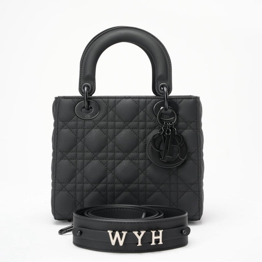 Dior Handbag Christian Matte Lady Bag Black Small