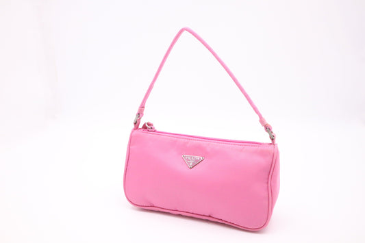 Prada Shoulder Bag In Nylon Pink