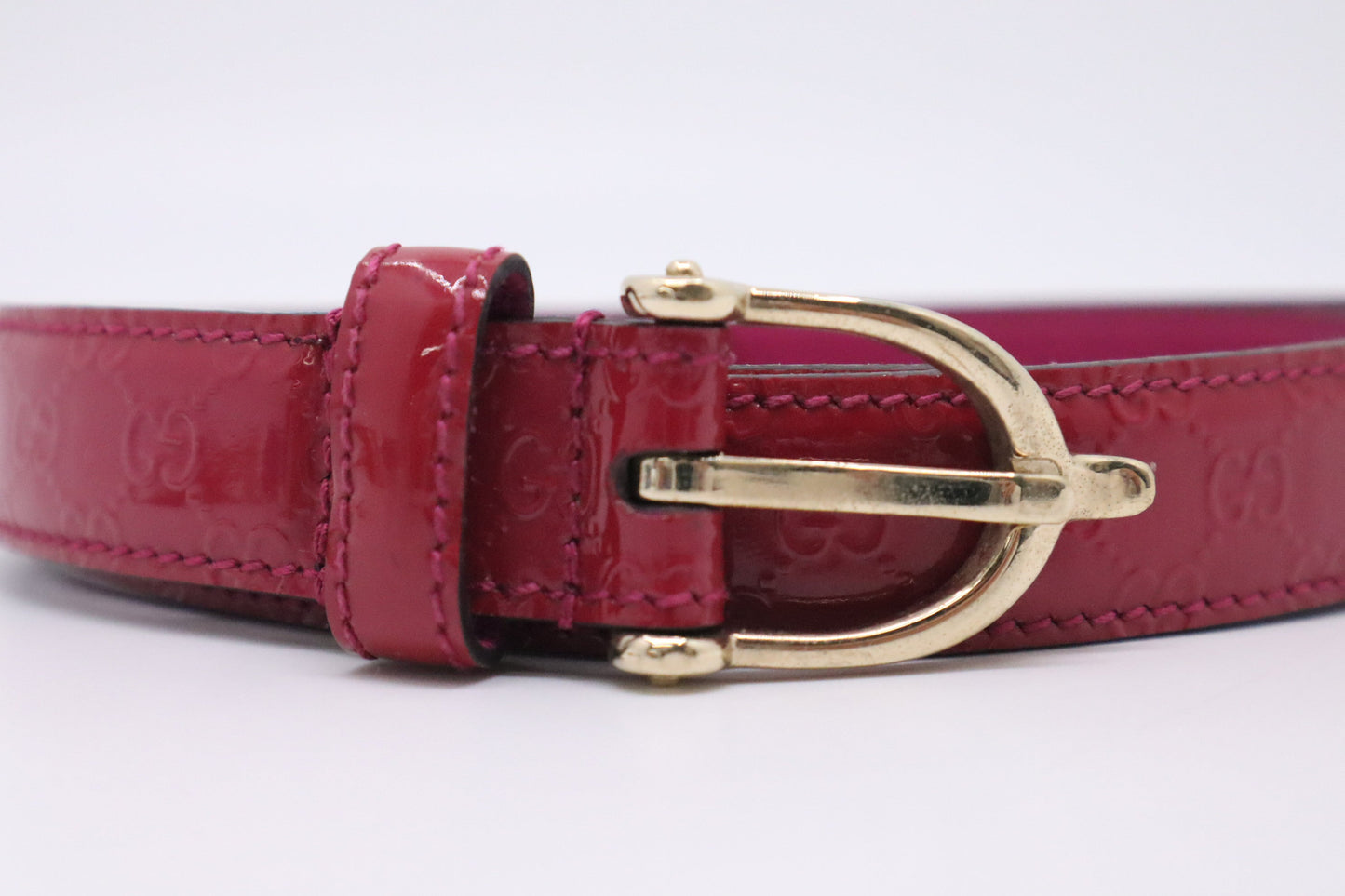 Gucci Belt In Patent Handbag Leather Pink Accessory