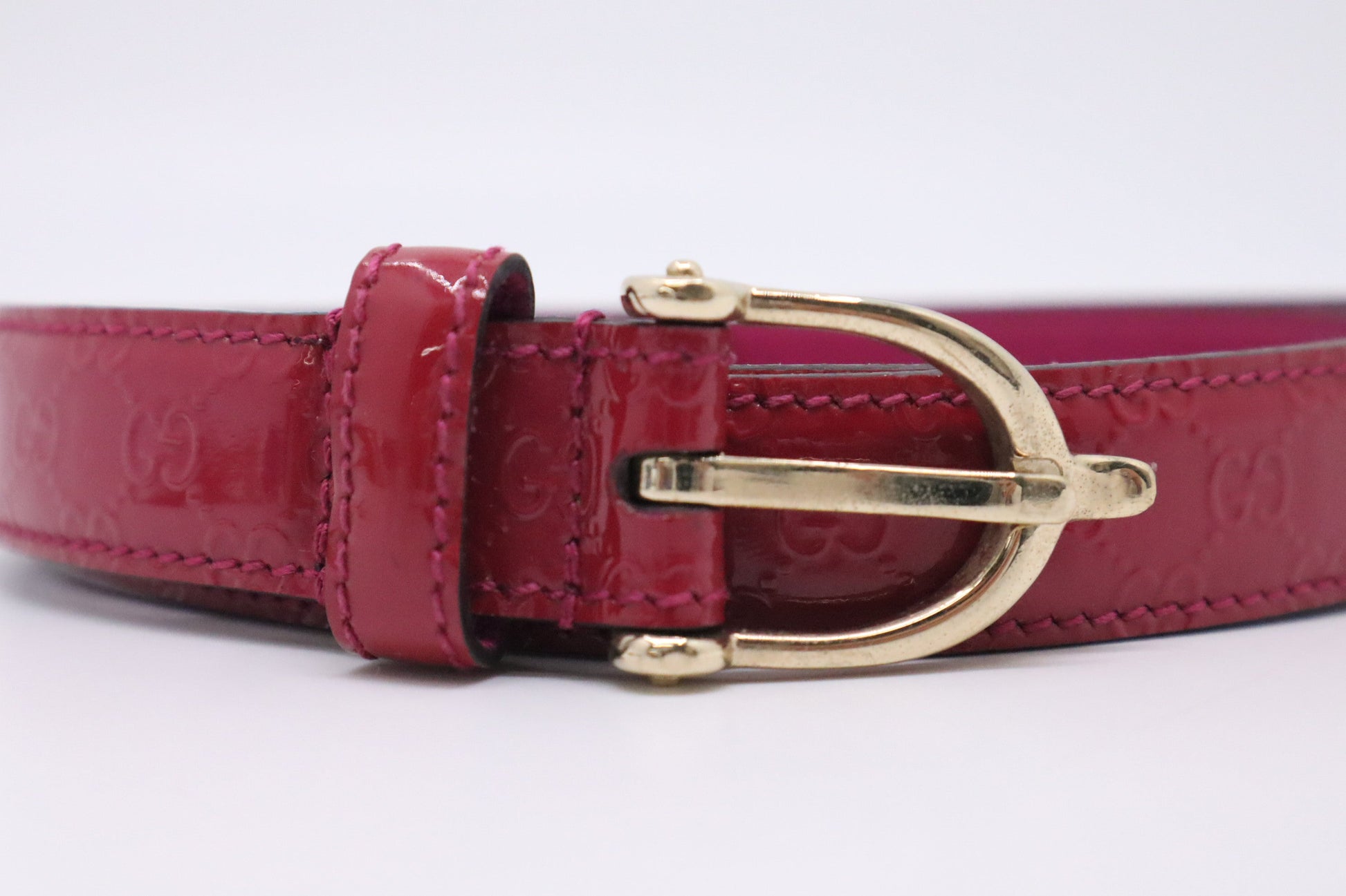 Gucci Belt In Patent Handbag Leather Pink Accessory