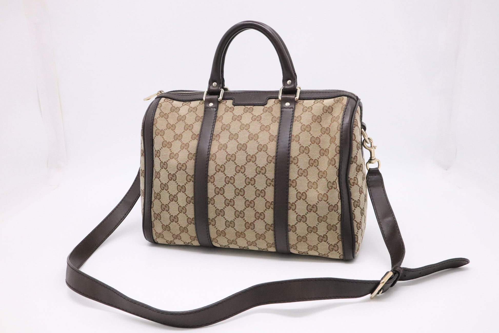 Gucci Boston GG Canvas Brown Handbag